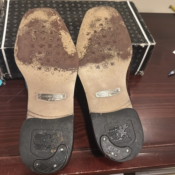 Stacy Adams genuine, snake skin, brown, cognac, leather lace up dress shoes 10 - Picture 14 of 16